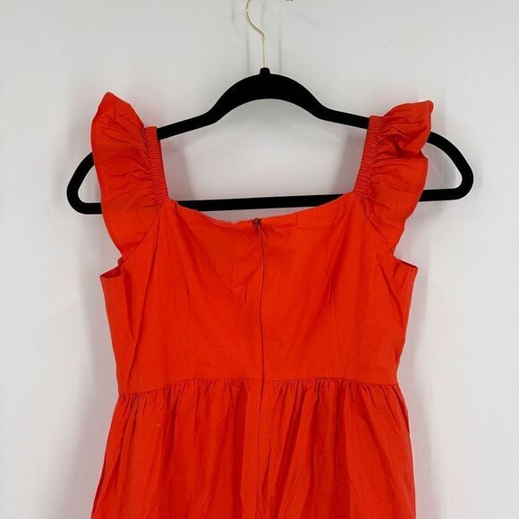 Donna Morgan‎ Colorblock Tiered Trapeze Midi Dress Pink Orange Size 2P Maxi - Picture 8 of 12